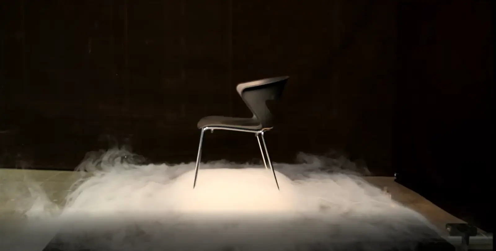 Research facility/lab testing air flow with smoke simulation